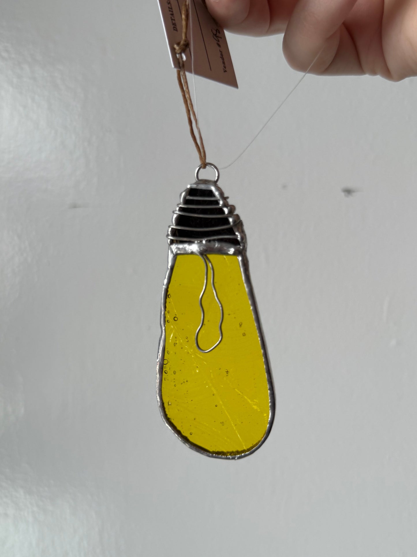 Lightbulb sun catchers - stained glass