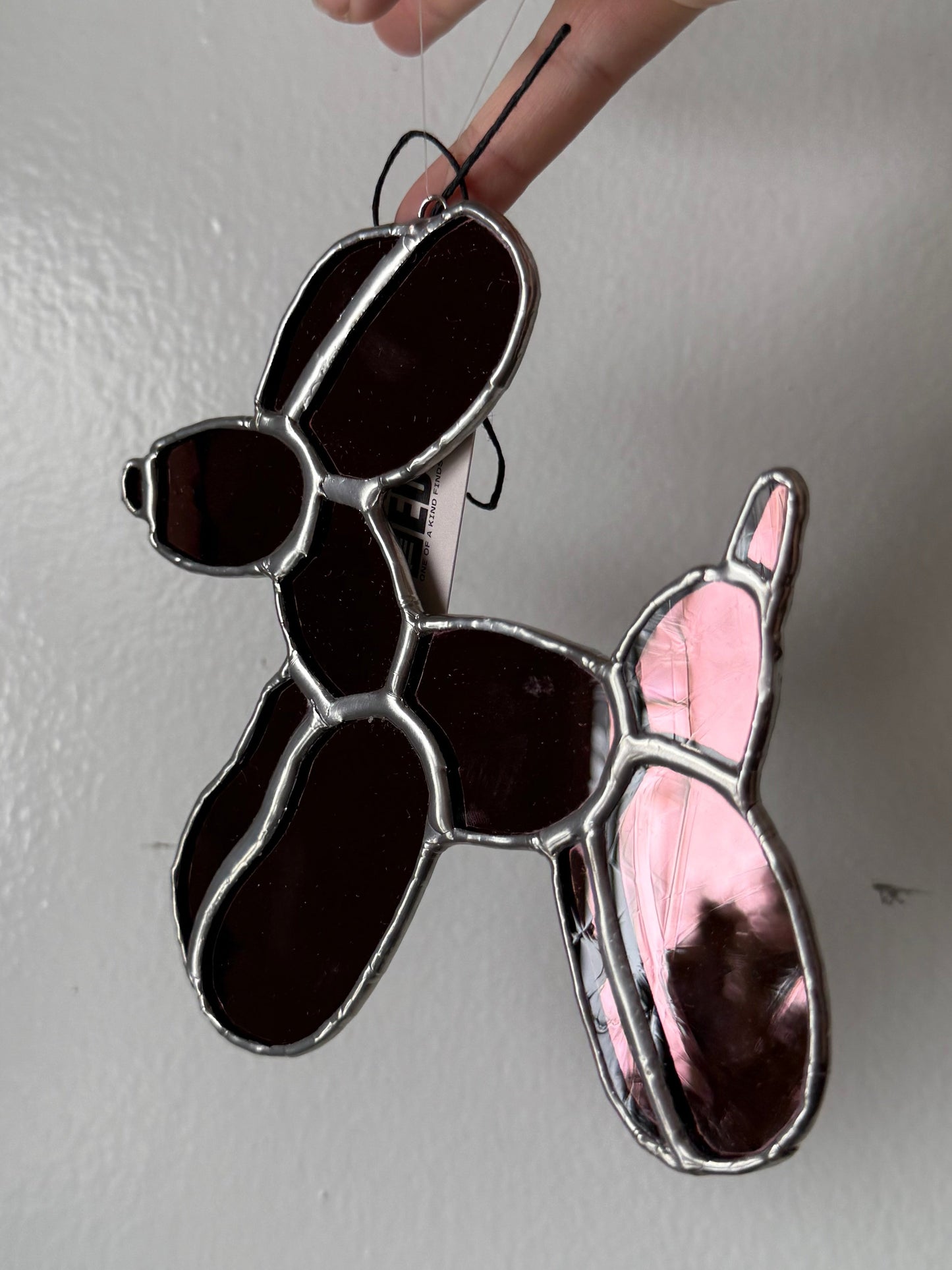 Ballon dog stained glass