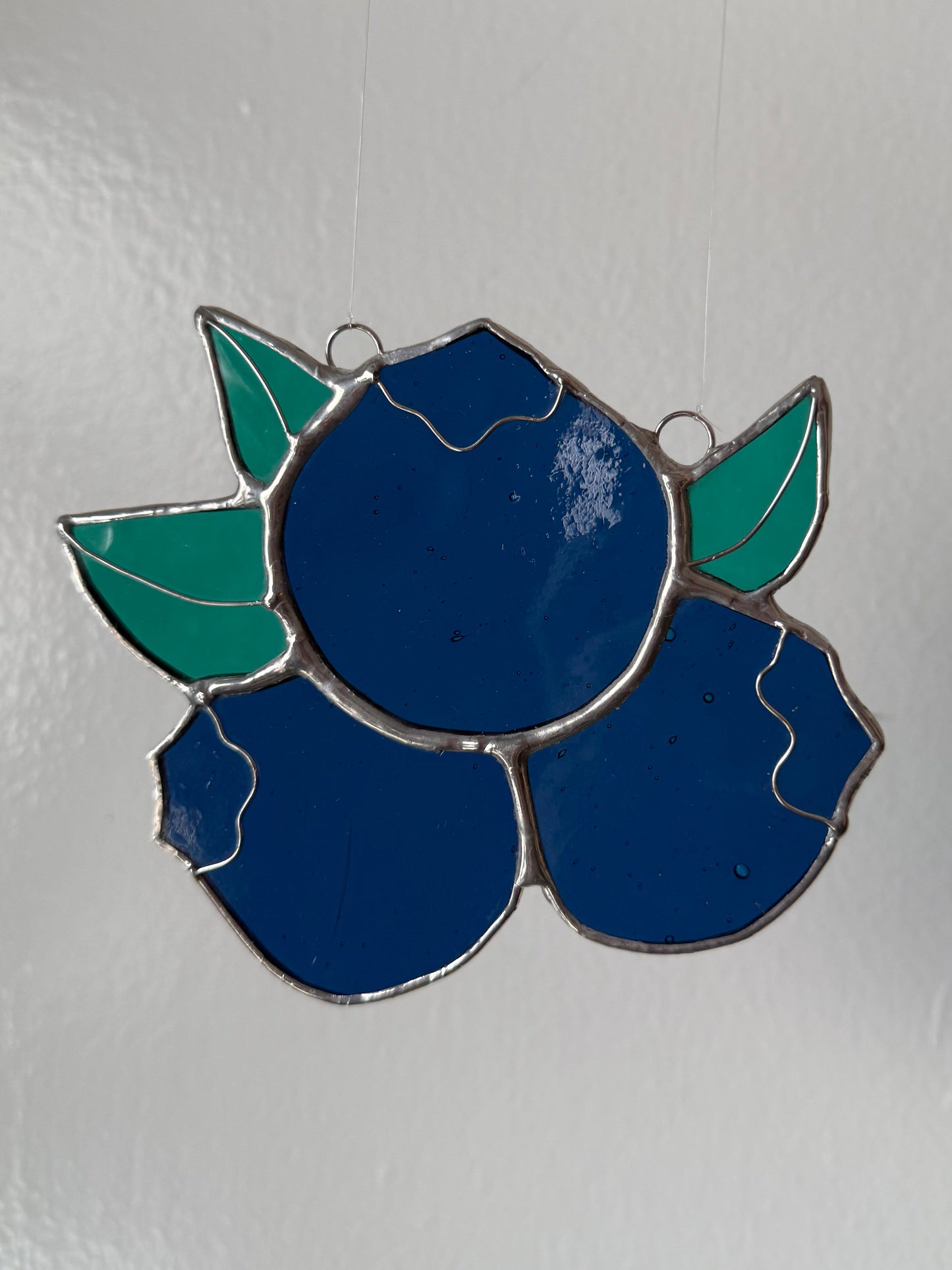 Blueberry sun catcher - stained glass