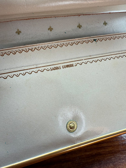 1960s White Saddle Cowhide Wallet