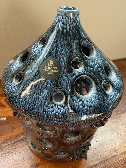 Icelandic Lava Pottery Tea Light holder