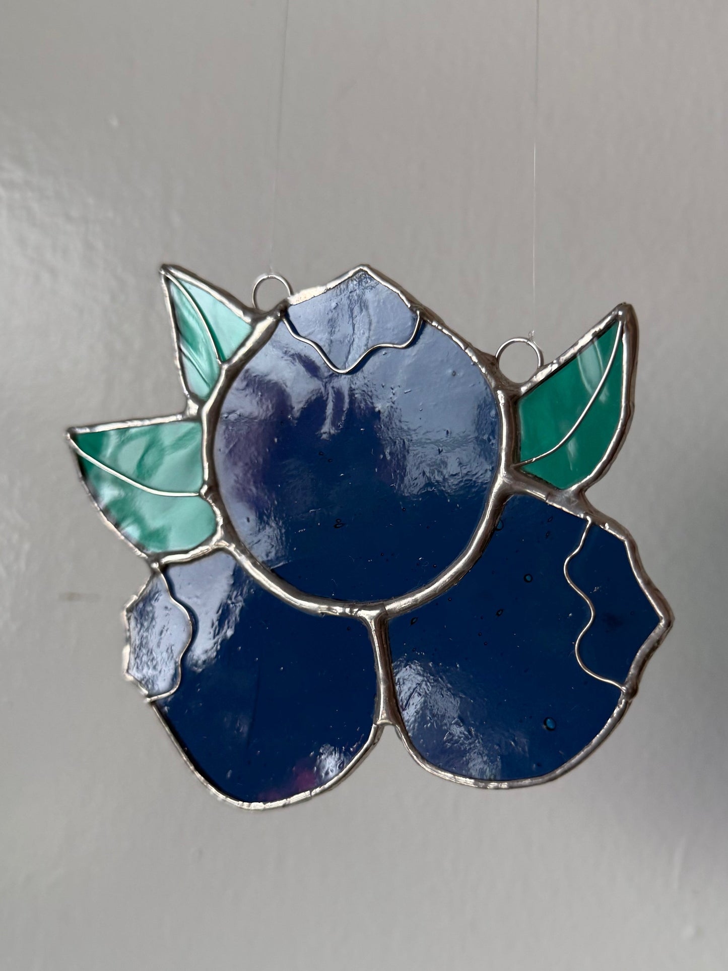 Blueberry sun catcher - stained glass