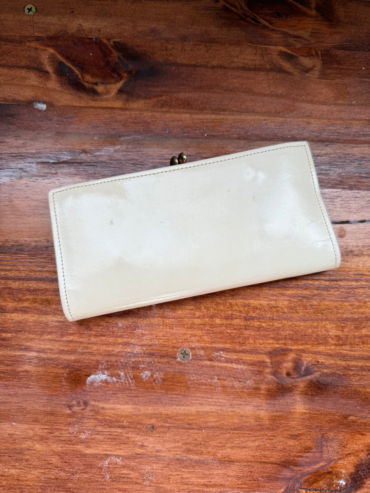1960s White Saddle Cowhide Wallet