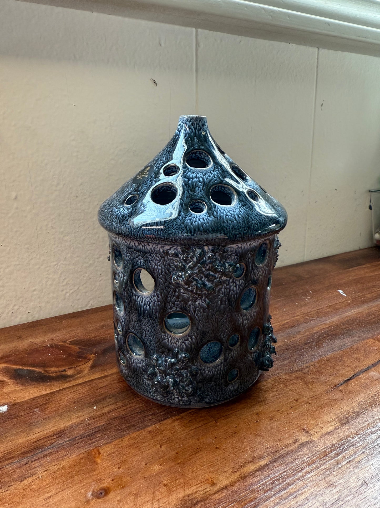 Icelandic Lava Pottery Tea Light holder