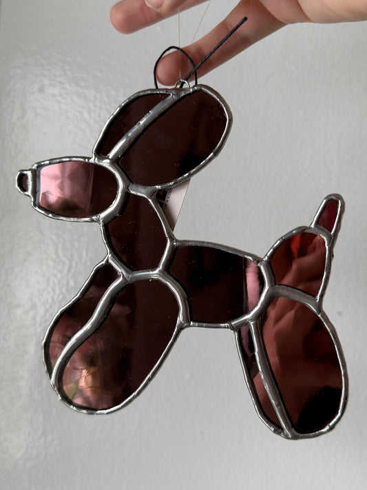 Ballon dog stained glass