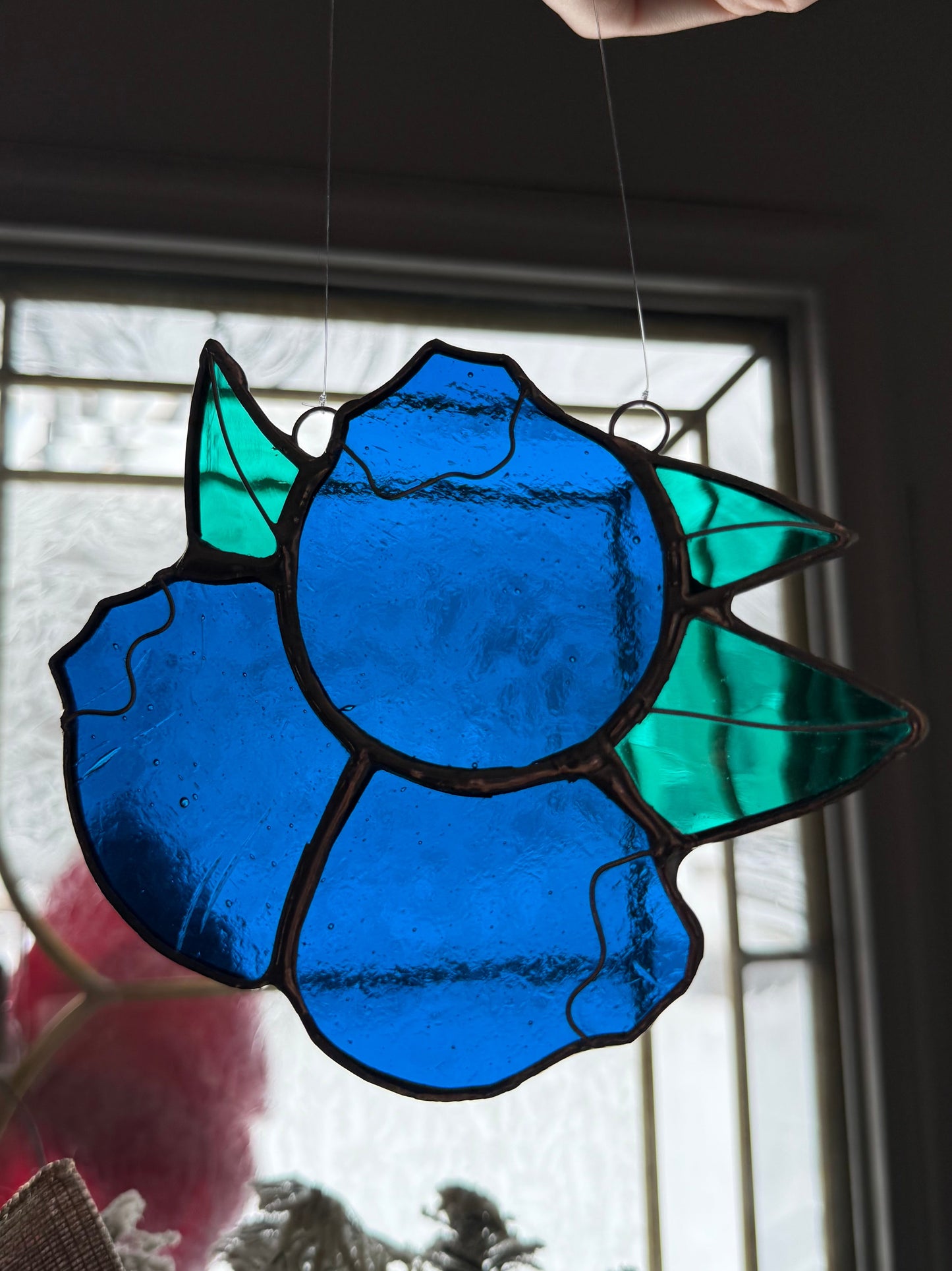 Blueberry sun catcher - stained glass