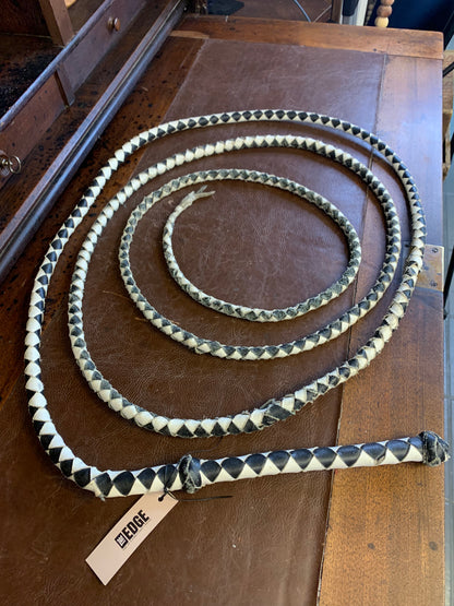 Leather horse whip 12 ft.