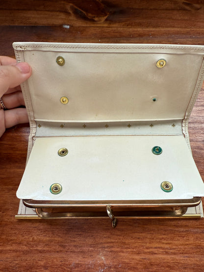 1960s White Saddle Cowhide Wallet
