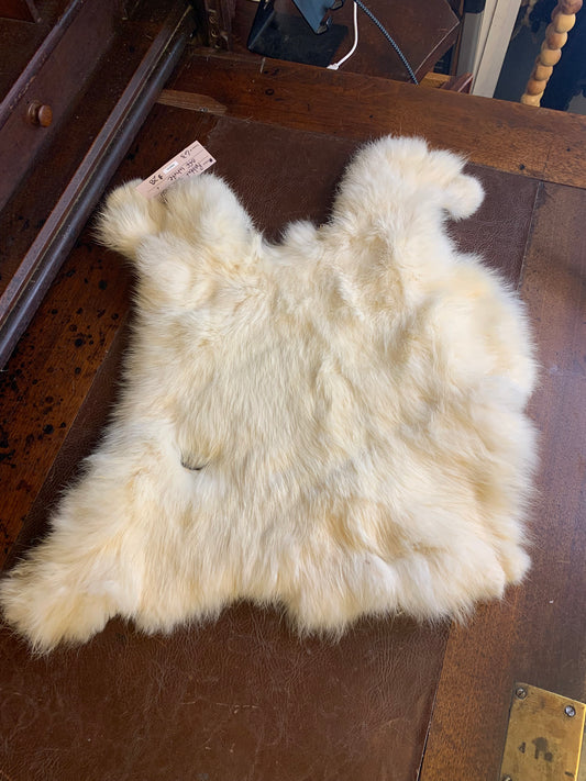 Cream color rabbit fur