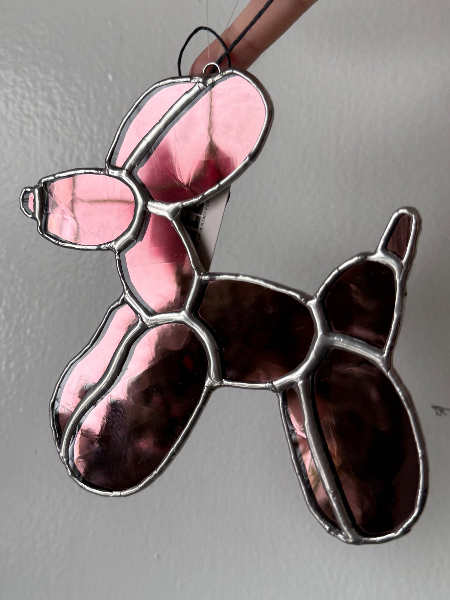 Ballon dog stained glass