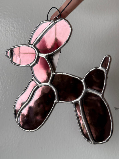Ballon dog stained glass
