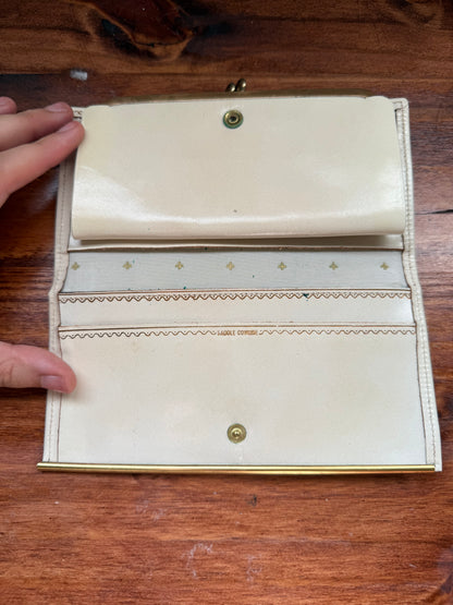 1960s White Saddle Cowhide Wallet