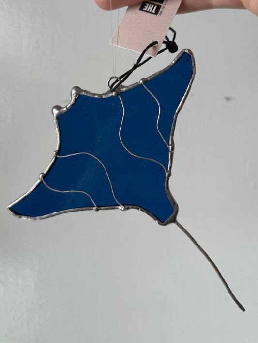 Manta Ray sun catcher - stained glass