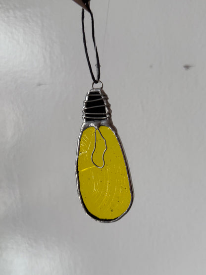 Lightbulb sun catchers - stained glass