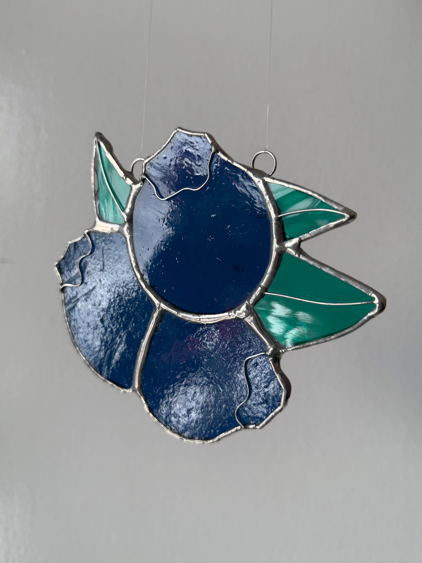 Blueberry sun catcher - stained glass