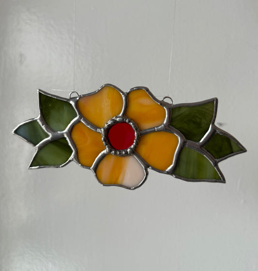 Traditional flower sun catcher - stained glass