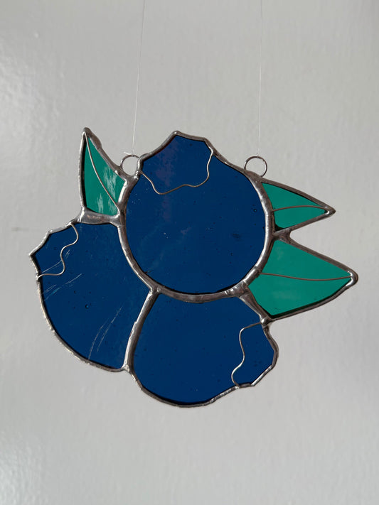 Blueberry sun catcher - stained glass