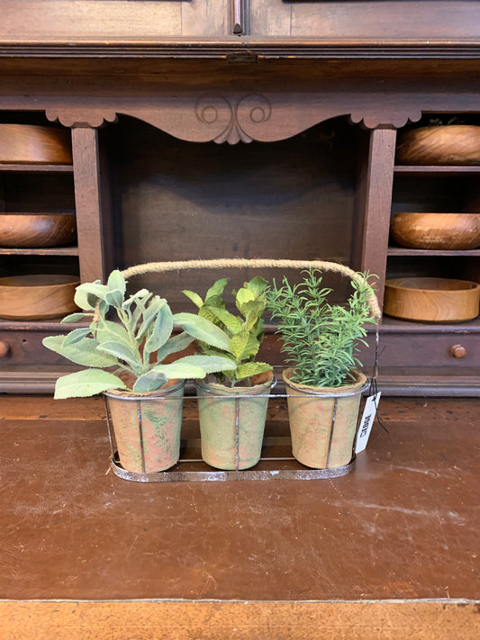 Herb faux garden caddy
